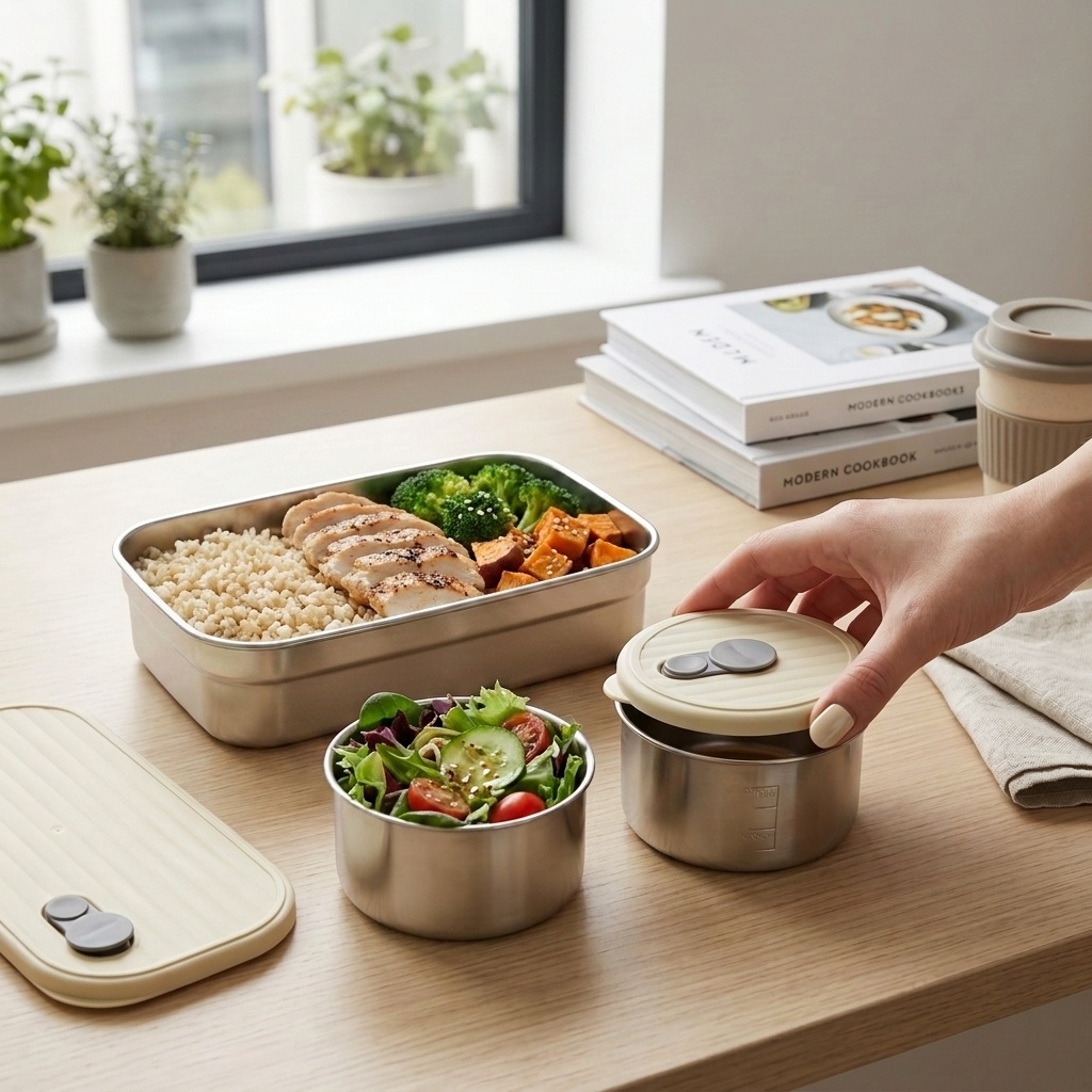 Meal Prep Lunch - Microwave Safe 304 Stainless Steel Bento