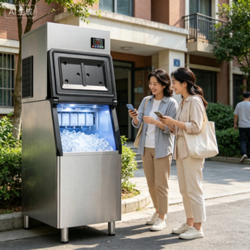 Meal Prep Vending Machine - 400kg Commercial Ice Machine Cube Maker