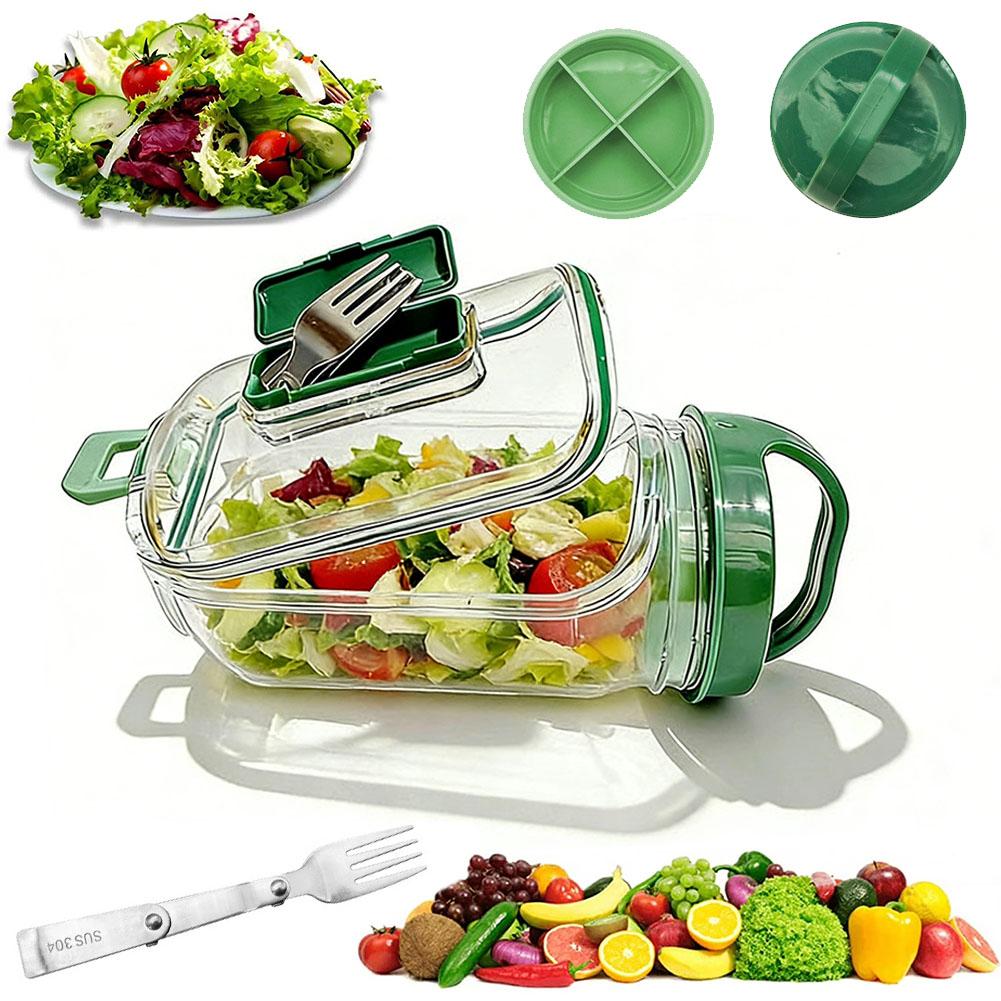 Portable Salad Container Jar w - Meal Prep Lunch 评论和价格