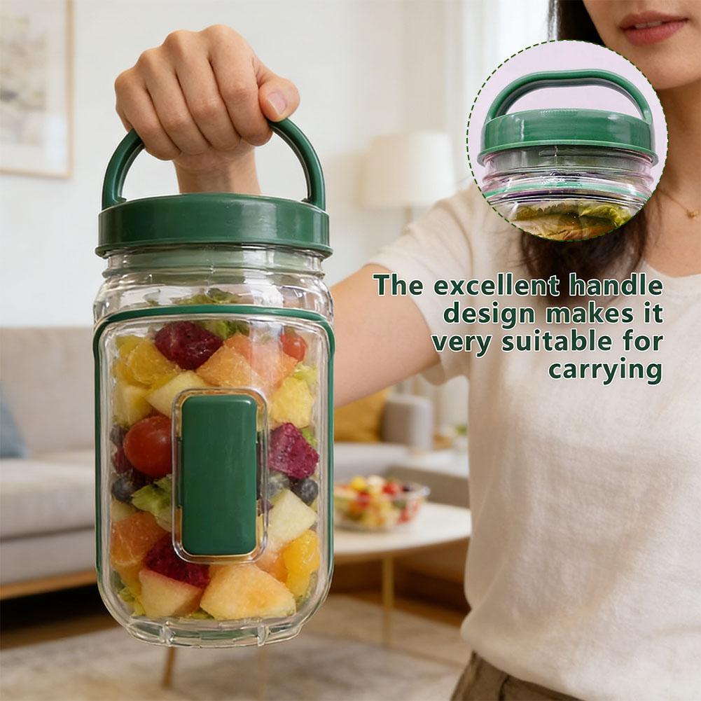 Portable Salad Container Jar w - Meal Prep Lunch 评论和价格