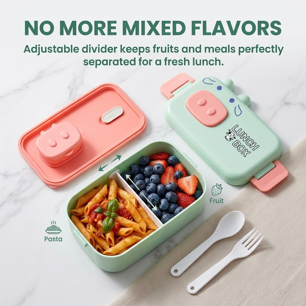 Cute Kids Bento Box Microwavab - Meal Prep Or Prep Meal 评论和价格