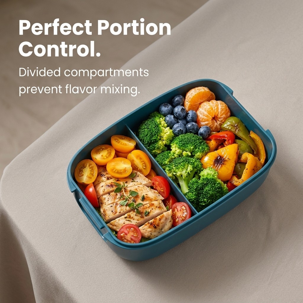 2 Compartment Microwavable Ben - Meal Prep Or Prep Meal 评论和价格
