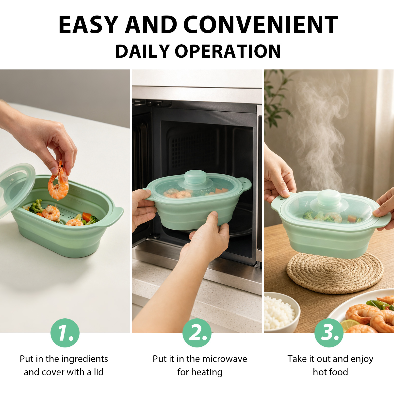 Silicone Microwave Vegetable S - Meal Prep Frozen 评论和价格