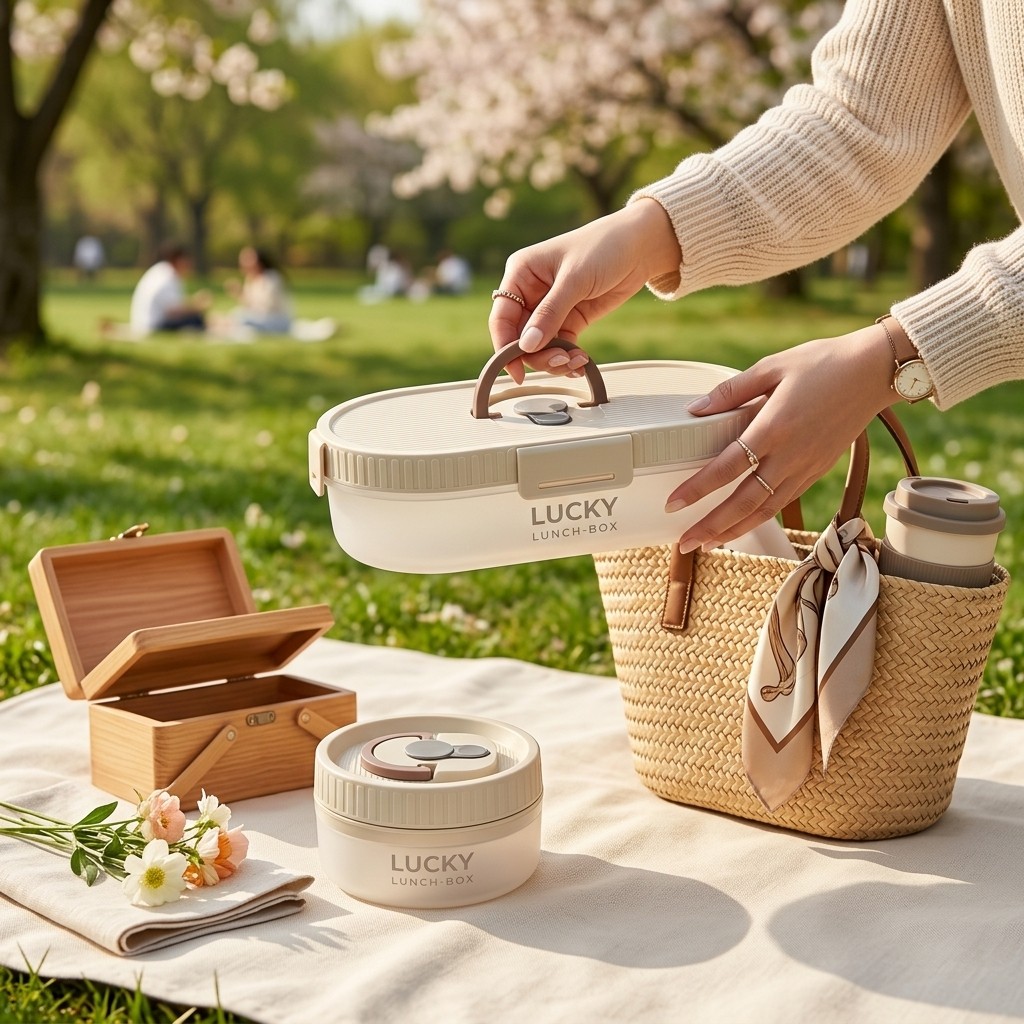 Portable Bento Lunch Box Set L - Meal Prep Or Prep Meal 评论和价格