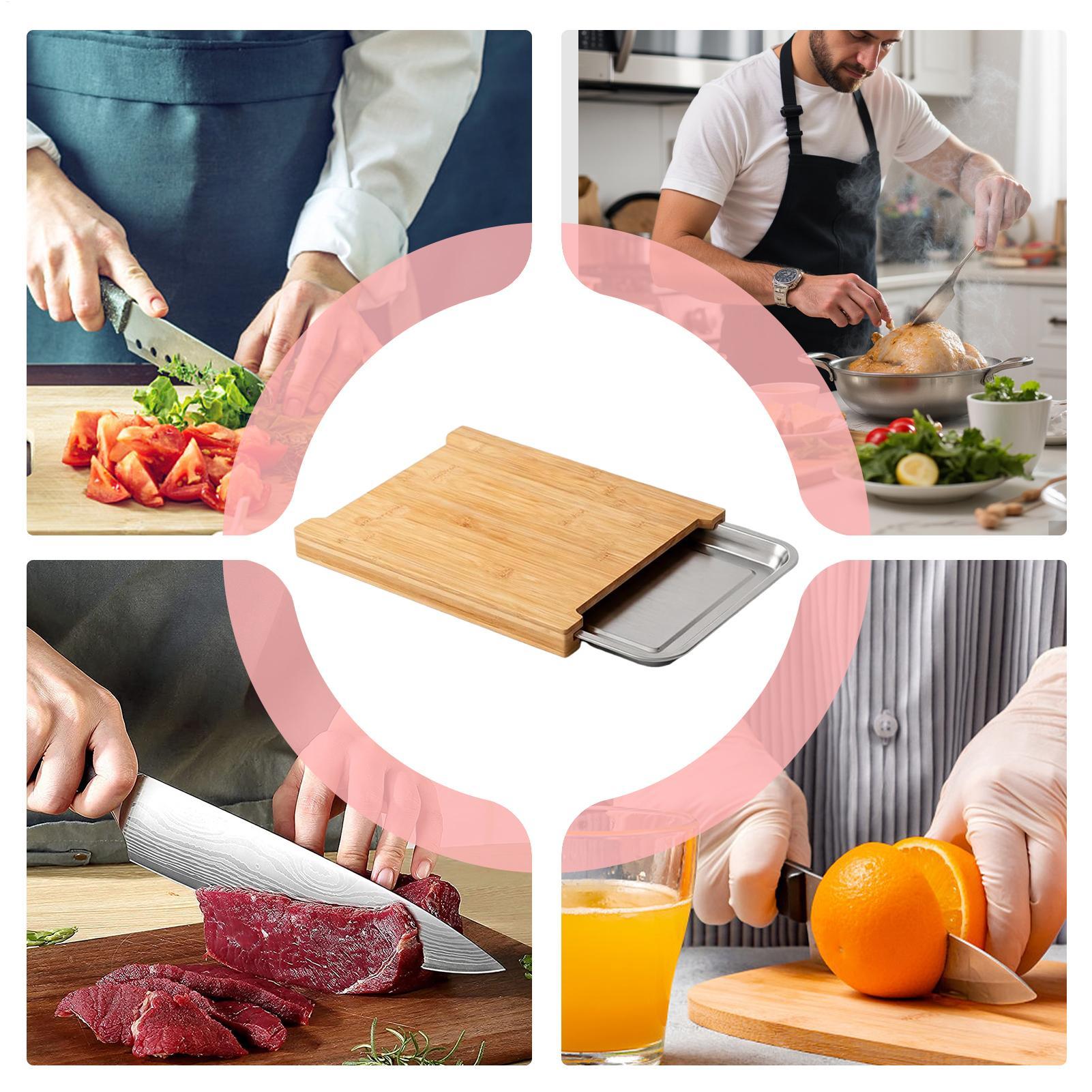 Wooden Cutting Board Non-Slip  - Meal Prep Cutting 评论和价格