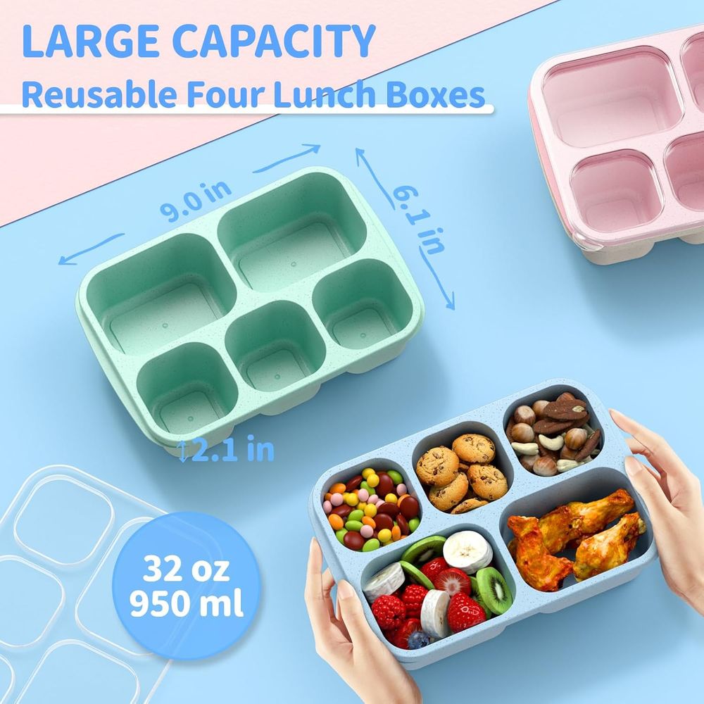 Adult Lunch Box - 4 Pack, 5-Co - Meal Prep Or Prep Meal 评论和价格