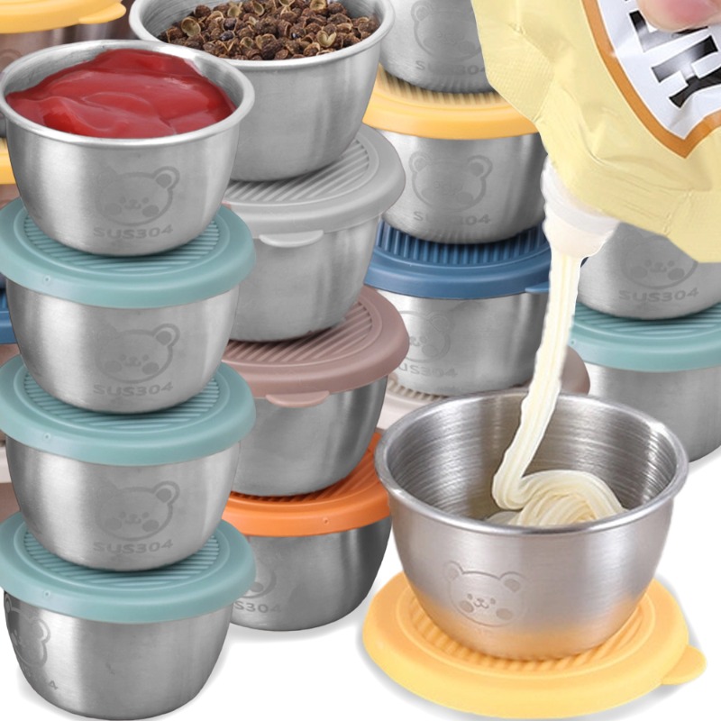 10/1pc 50ml Leakproof Stainles - Sauce Dipping Cup 评论和价格