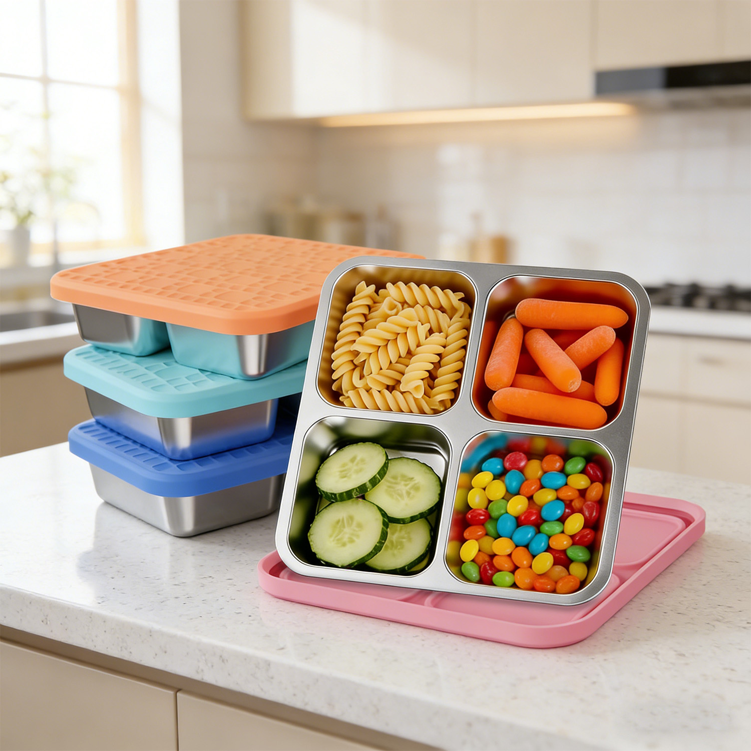304 Stainless Steel Divided Lu - Meal Prep Lunch 评论和价格