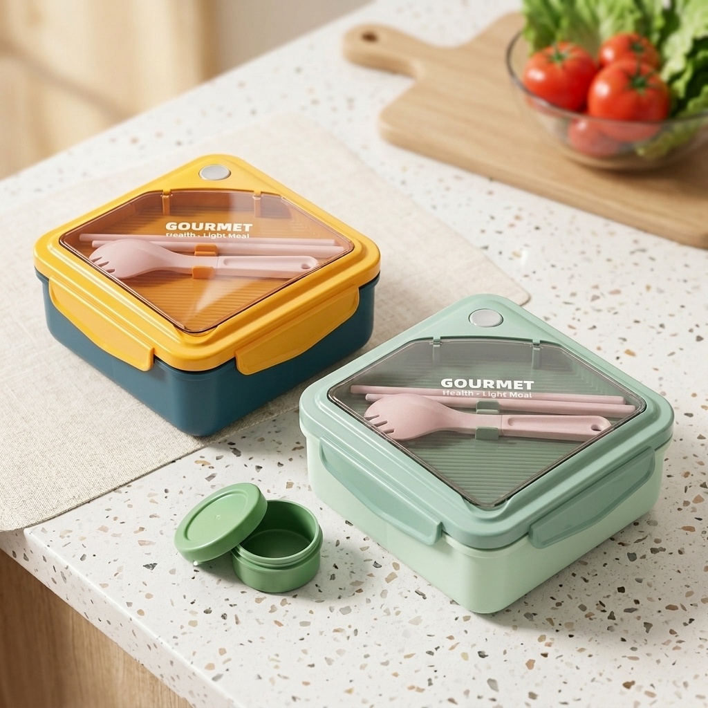 Sealed Plastic Bento Lunch Box - Meal Prep Or Prep Meal 评论和价格