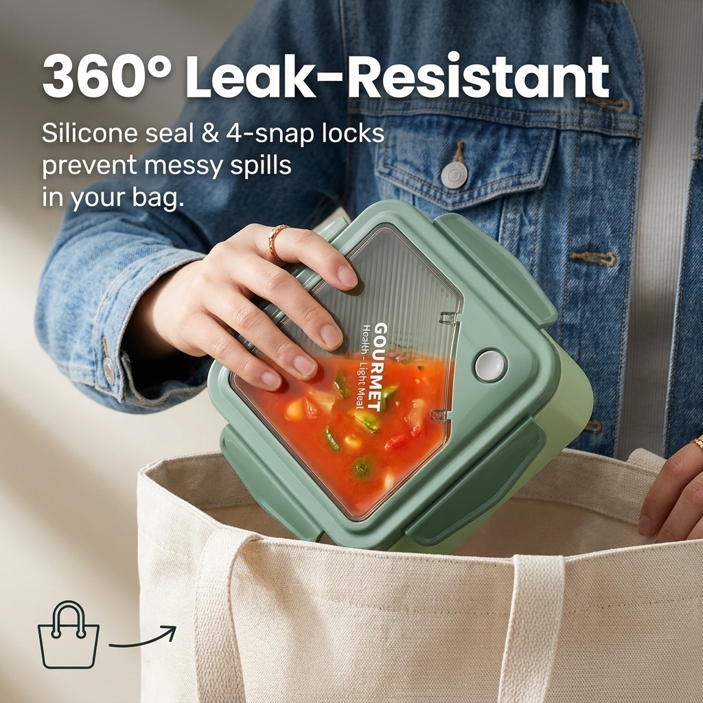 Sealed Plastic Bento Lunch Box - Meal Prep Or Prep Meal 评论和价格